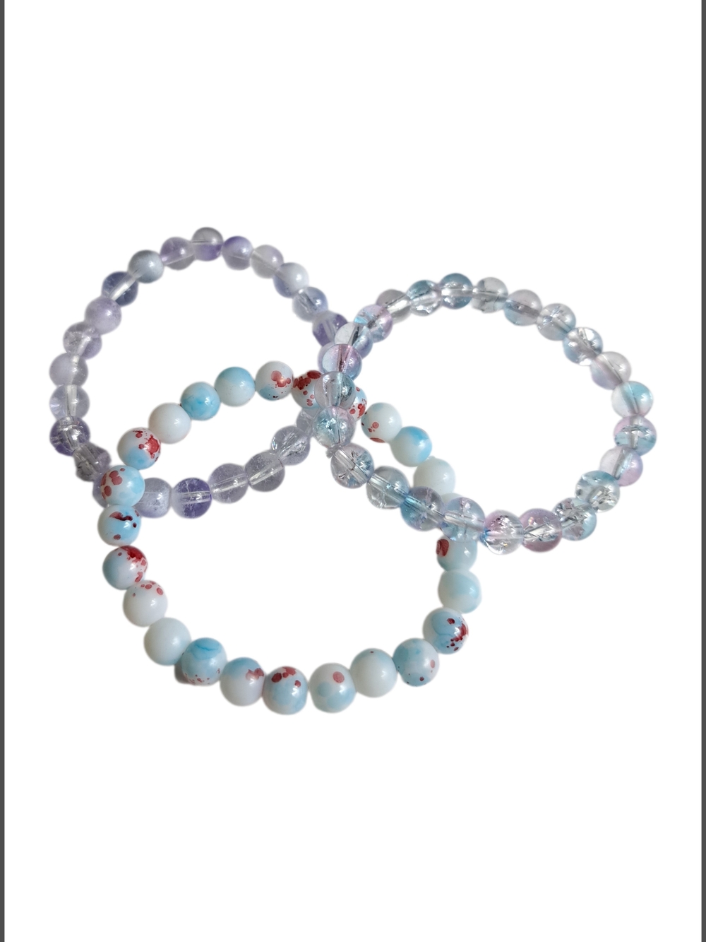 Calming Unisex Beaded Stretch Bracelets w/ Natural Stone Gemstones